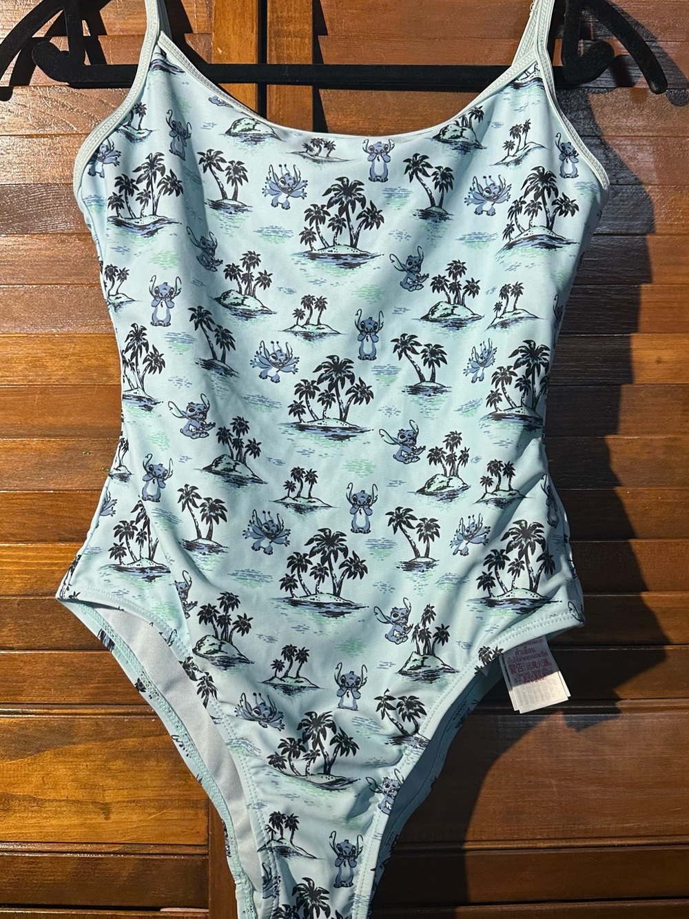 Disney Stitch Light Blue Tropical Stitch One-Piece Swimsuit